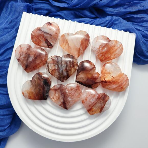 Fire Quartz Heart Crystal Carving Passion Crystals - Picture 6 of 9